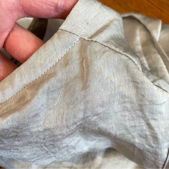NEW NWT HELMUT LANG Chroma Drape Top Silver Gray Satin Layered Cutout Back Tank - Picture 16 of 16